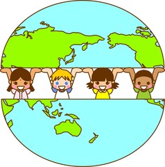 世界の子供と地球
