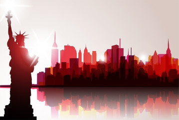 New York Skyline. Vector Illustration