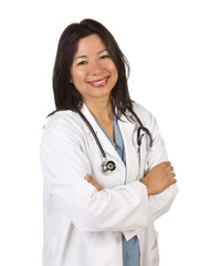 Fototapeta premium Attractive Hispanic Doctor or Nurse