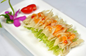 Chinese food - conch meat and celery