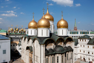 Fototapeta na wymiar Panorama Moskwy z kolokolny Iwana Wielkiego.