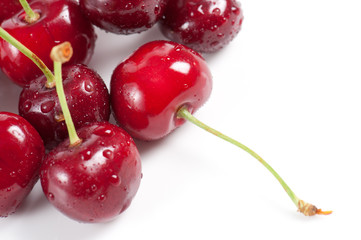 wet cherries