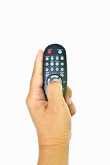 Remote control in the hand