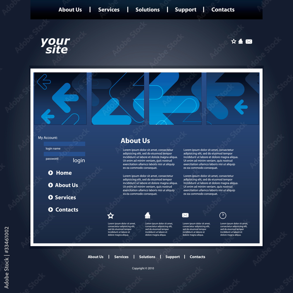 Aufkleber abstract business web site design template vector