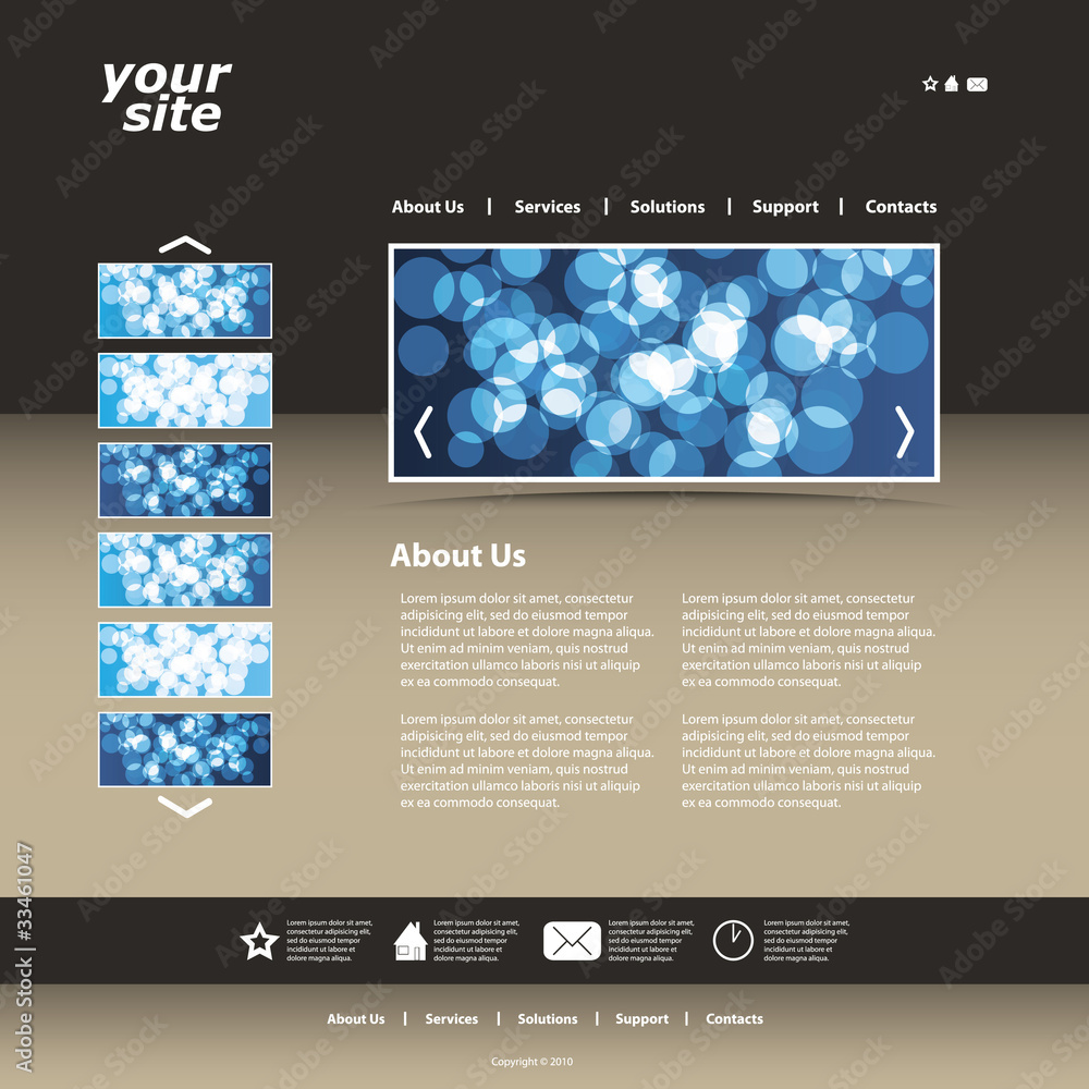 Poster abstract business web site design template vector