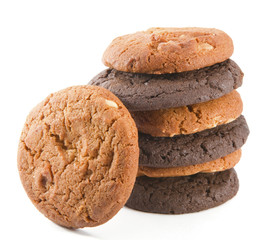 Stack of chocolate cookies