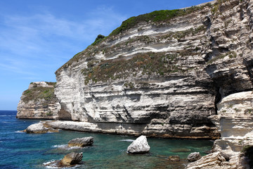 Fototapeta premium Limestone cliff bay on the Mediterranean