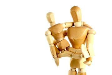 Manikin holding child