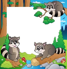 Wall murals Forest animals Frame with forest theme 4