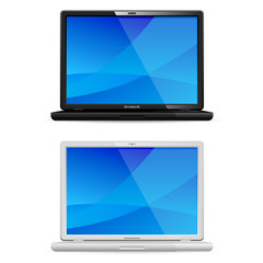 New black and white laptop