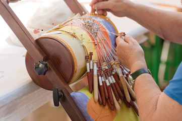 Bobbin lace-making
