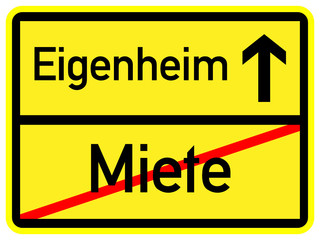 Obraz premium Miete - Eigenheim