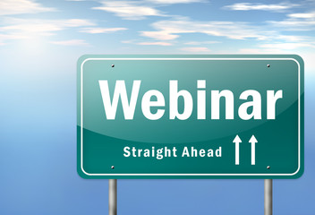 Highway Signpost "Webinar"