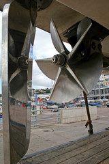 boat propeller and rudder