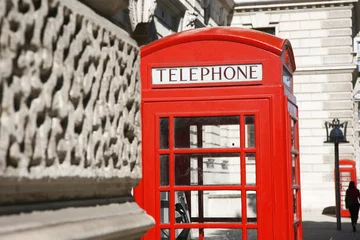 Cercles muraux Rouge, noir, blanc Cabine téléphonique rouge de Londres