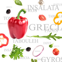 Greek salad design.