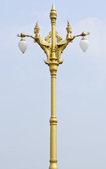 Fototapeta na wymiar Golden light poles