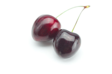 cherries isolated on white
