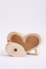 wooden box heart shape