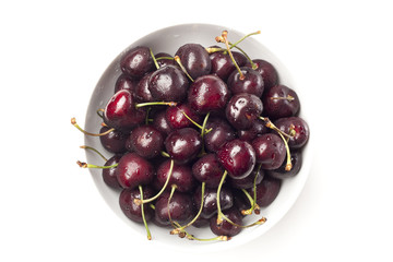 Fresh red cherries