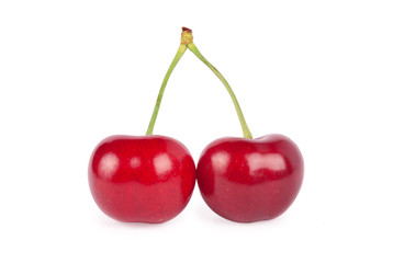 two red cherries