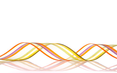 Ruban multicolor sur fond blanc