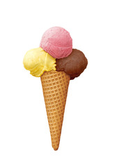 Eiskugeln in Eiswaffel