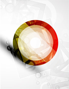 Abstract techno circle vector background