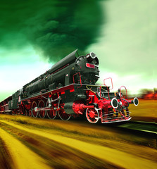 Old steam train engine