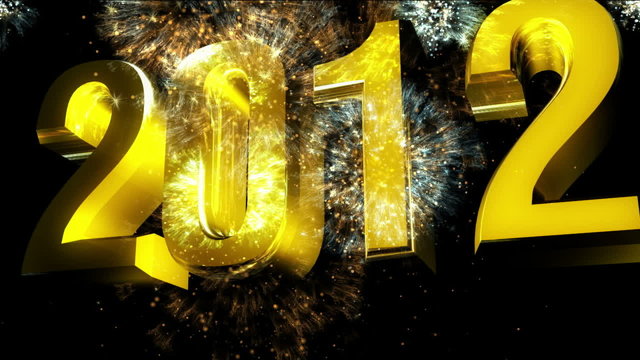 2012 new year golden color