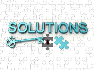 Solutions text, key, jigsaw puzzle - 33490263