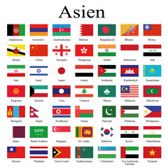 Länderflaggen Asien