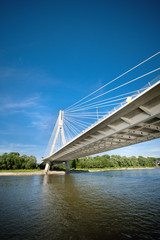 Modern bridge over the river