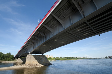 Modern bridge in Warsaw