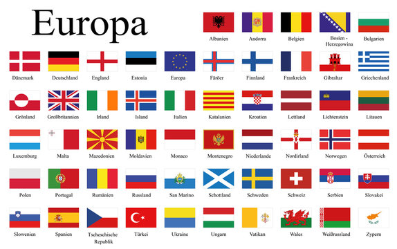 Länderflaggen Europa