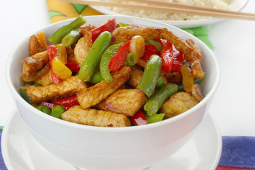 Pork meat with vegetables