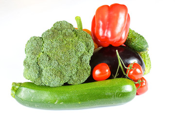fresh and juicy vegetables isolated
