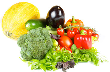 fresh and juicy vegetables isolated