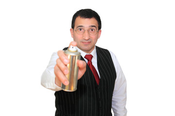 Gestenserie: Spr&uuml;hdose