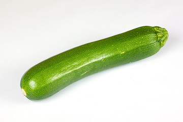 Courgette on white background