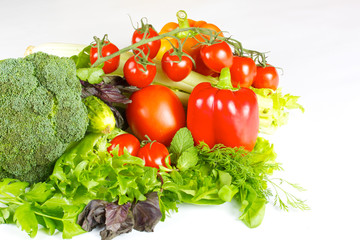 fresh and juicy vegetables isolated