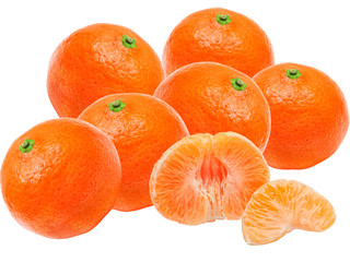 Mandarin isolated on white background