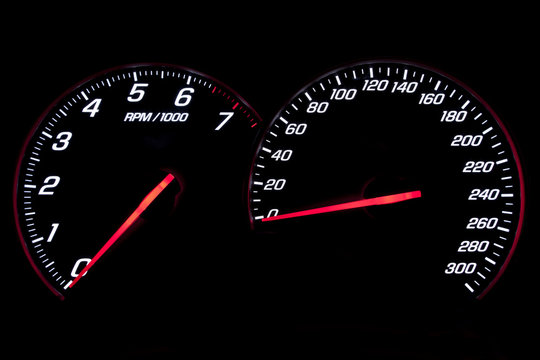 Speedometer and revcounter