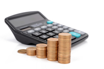 Calculator and coins