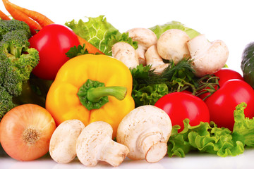 vegetables isolated on white