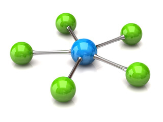 Obraz premium Network and communication icon