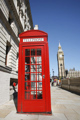 Fototapeta na wymiar Big Ben and Red Telephone Booth