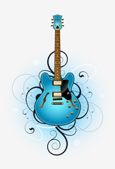 Abstract with beautiful electric guitar