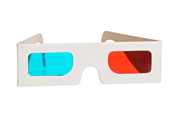 3d glasses isolated on the white background