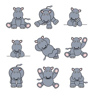 Cute Hippo Set